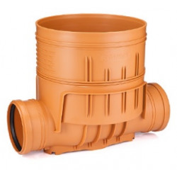 Baza camin PVC 355  1 intrare / 1 ieșire, pentru teava corugata