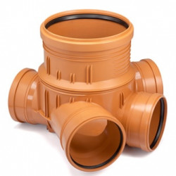 Baza camin PVC 315  3 intrari / 1 ieșire, pentru teava lisa