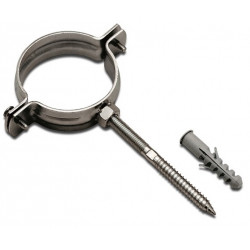 Colier zincat cu diblu si surub pentru tuburi PVC