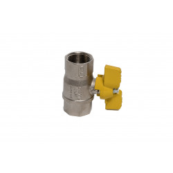 Robinet sferic cu fluture pentru gaz cu trecere totala, interior-interior