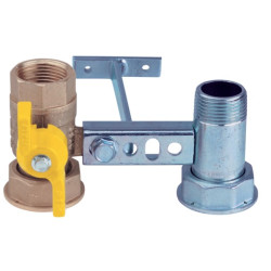 Placa contor gaz 3/4"x11/4" - 3/4"x11/4" L 110 mm cu robinet