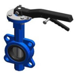 Robinet fluture cu levier, tip wafer, fontă ductilă, 0-120°C